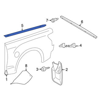Toyota OE - Rear Left Truck Bed Molding