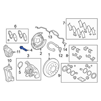 Toyota OE - Front Disc Brake Caliper Bolt