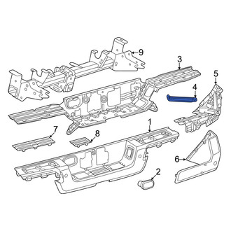 Toyota OE - Rear Right Bumper Cover Support Rail Bracket