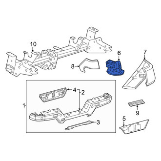 Toyota OE - Rear Right Bumper Corner Cover Bracket