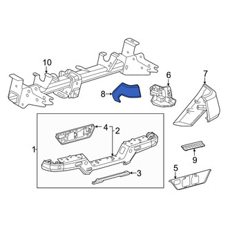 Toyota OE - Rear Left Bumper Corner Cover