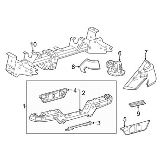 Toyota OE - Rear Bumper Face Bar