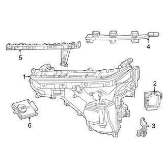 Toyota OE - Front Lamps - Headlamp Components