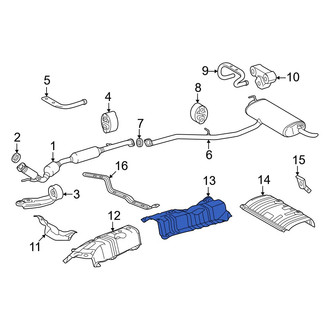 Toyota OE - Center Rear Floor Pan Heat Shield