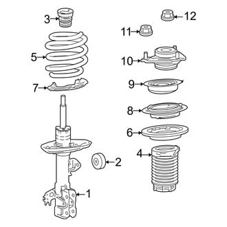 Toyota OE - Front Suspension - Struts & Components