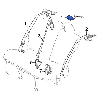 Toyota OE - Rear Seat Belt Retractor Cover