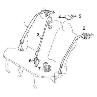 Toyota OE - Restraint Systems - Rear Seat Belts