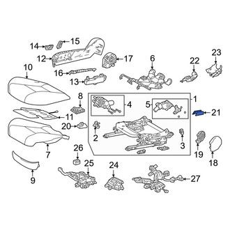 Toyota OE - Seat Track Cover