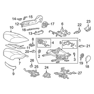 Toyota OE - Seats & Tracks - Passenger Seat Components (Seat Cushion Components)