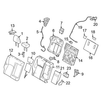 Toyota OE - Seats & Tracks - Rear Seat Components (60% Side, Seat Back Components)