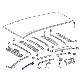 Toyota OE - Front Right Inner Roof Side Rail