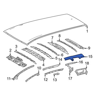 Toyota OE - Rear Right Outer Roof Side Rail