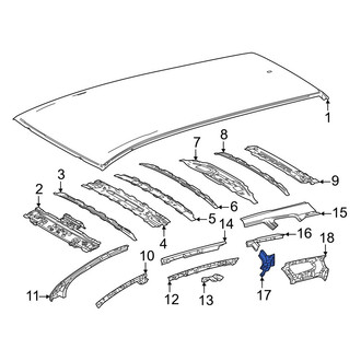 Toyota OE - Left Roof Side Rail Reinforcement