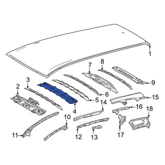 Toyota OE - Center Front Roof Bow