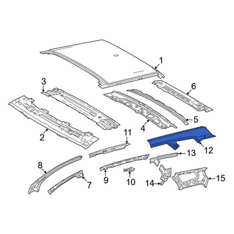 Toyota OE - Rear Left Outer Roof Side Rail