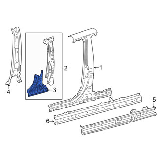 Toyota OE - Left Body B-Pillar Reinforcement