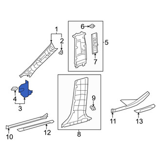 Toyota OE - Left Kick Panel Trim
