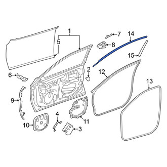 Toyota OE - Front Right Upper Black Out Tape