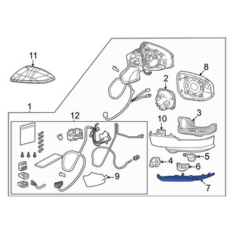 Toyota OE - Front Left Lower Door Mirror Cover