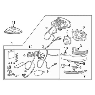 Toyota OE - Front Door - Outside Mirrors