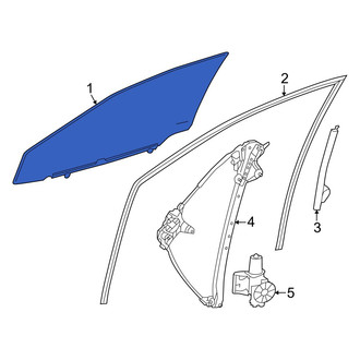 Toyota OE - Front Left Door Glass