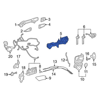 Toyota OE - Front Left Exterior Door Handle Base