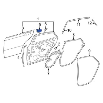 Toyota OE - Rear Left Upper Door Access Cover