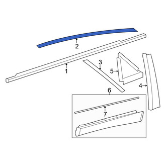 Toyota OE - Rear Right Upper Door Reveal Molding