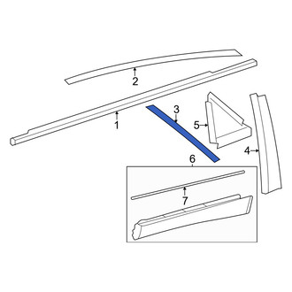 Toyota OE - Rear Right Lower Door Reveal Molding