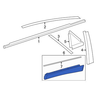 Toyota OE - Rear Right Door Molding