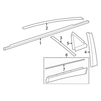 Toyota OE - Rear Door - Exterior Trim