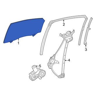 Toyota OE - Rear Left Door Glass