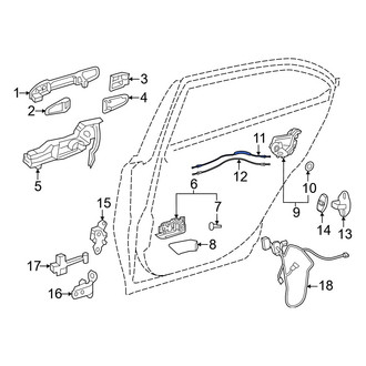 Toyota OE - Rear Door Latch Cable