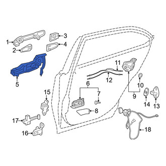 Toyota OE - Rear Left Exterior Door Handle Base