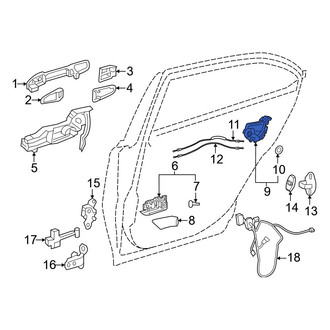 Toyota OE - Rear Left Door Latch Assembly