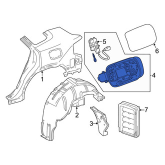 Toyota OE - Rear Drive Motor Battery Pack Charging Port Pocket