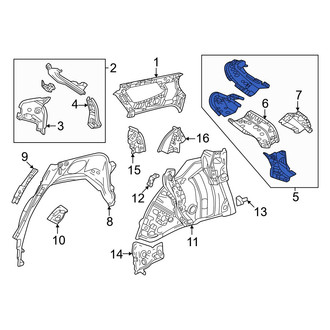 Toyota OE - Left Quarter Panel Reinforcement