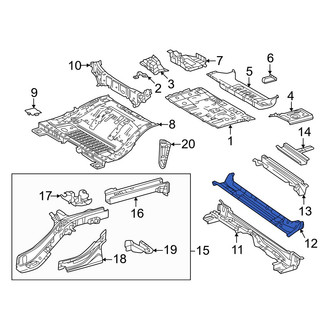 Toyota OE - Rear Center Floor Pan Crossmember