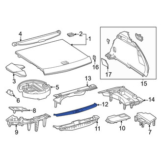 Toyota OE - Rear Liftgate Trim Scuff Plate