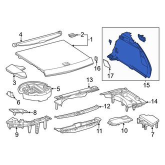 Toyota OE - Rear Left Upper Trunk Trim Panel