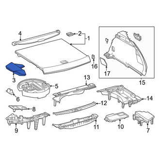Toyota OE - Rear Left Lower Trunk Trim Panel