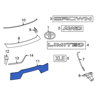 Toyota OE - Rear Lower Liftgate Finish Panel
