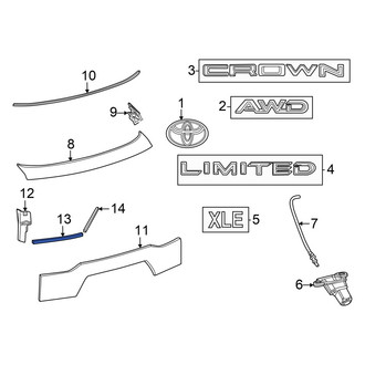 Toyota OE - Lower Inner Liftgate Finish Panel Seal
