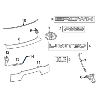 Toyota OE - Lower Outer Liftgate Finish Panel Seal