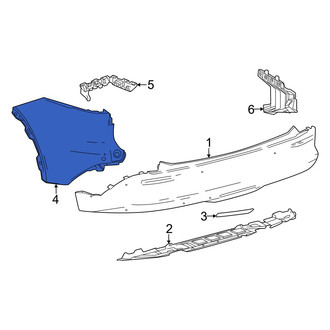 Toyota OE - Rear Center Bumper Cover