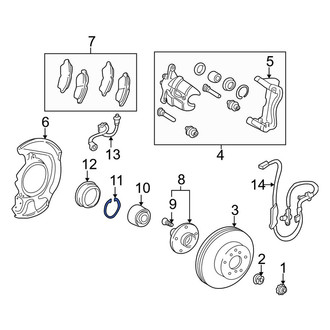Toyota OE - Front Wheel Bearing Snap Ring