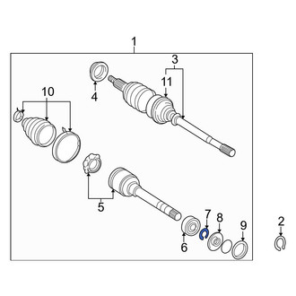 Toyota OE - CV Axle Shaft Carrier Bearing Retaining Ring