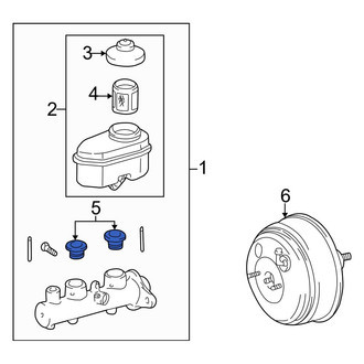 Toyota OE - Brake Master Cylinder Reservoir Gasket
