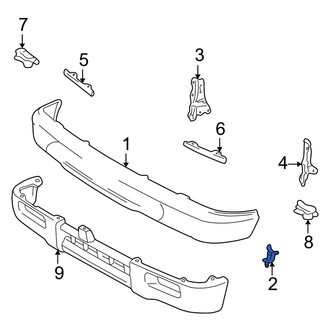 Toyota OE - Front Right Bumper Face Bar Bracket