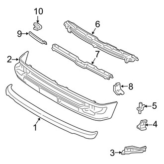 Toyota OE - Front Bumper - Bumper & Components (Base / DLX / SR5 RWD)